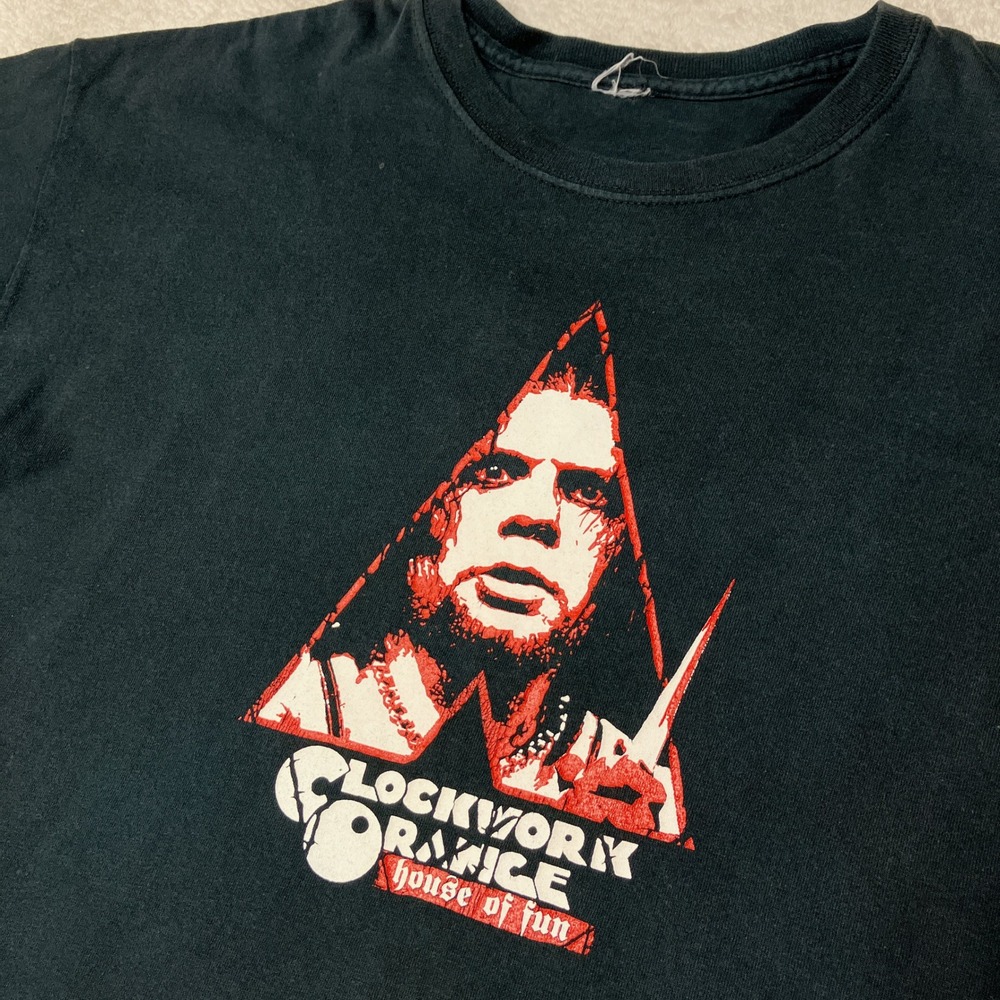 Vintage 2005 TNA Wrestling Raven Clockwork Orange House Of Fun T-Shirt Cut Tag - Picture 3 of 6